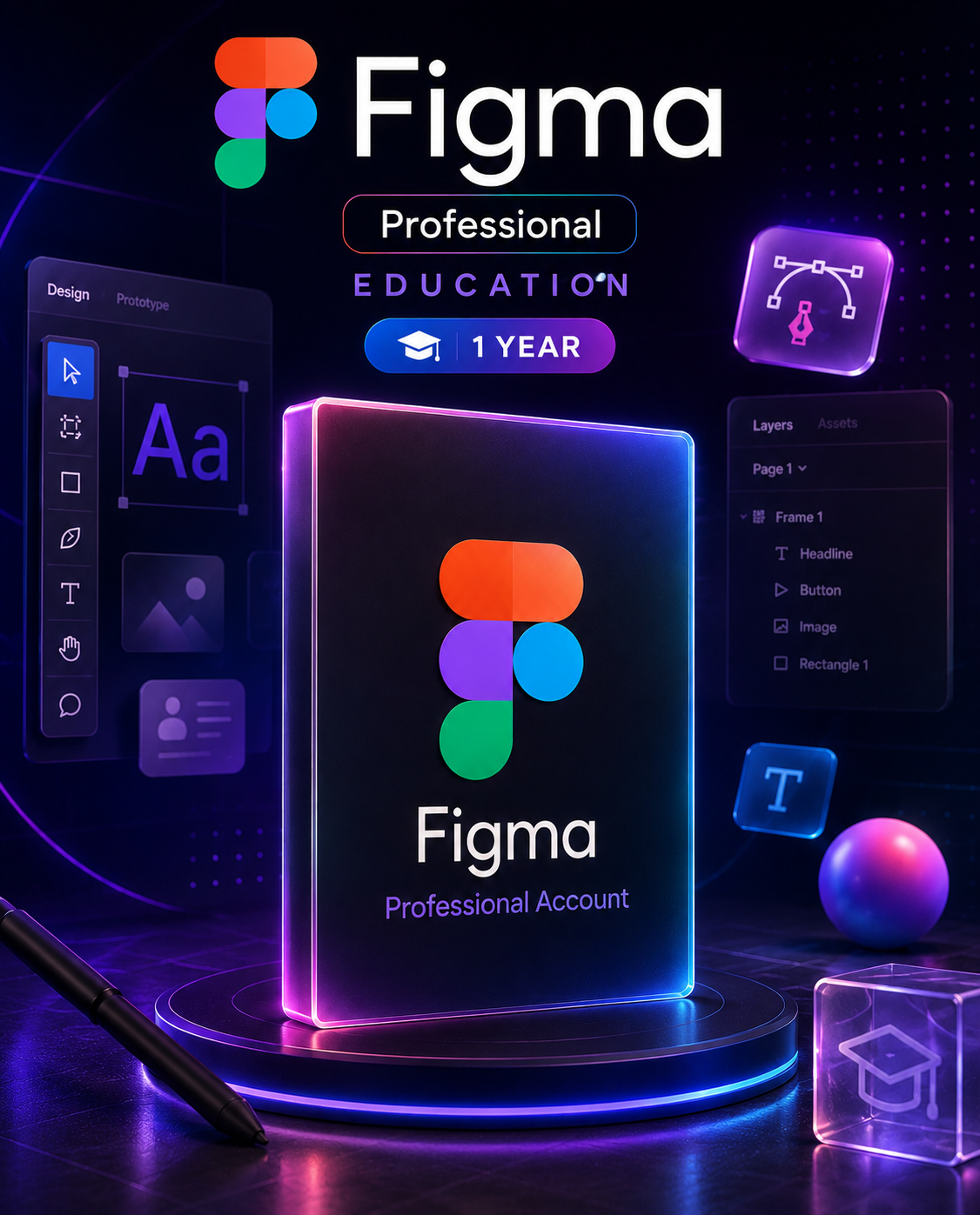 Figma Professional Education 1 Year - Figma Professional Account - GLOBAL