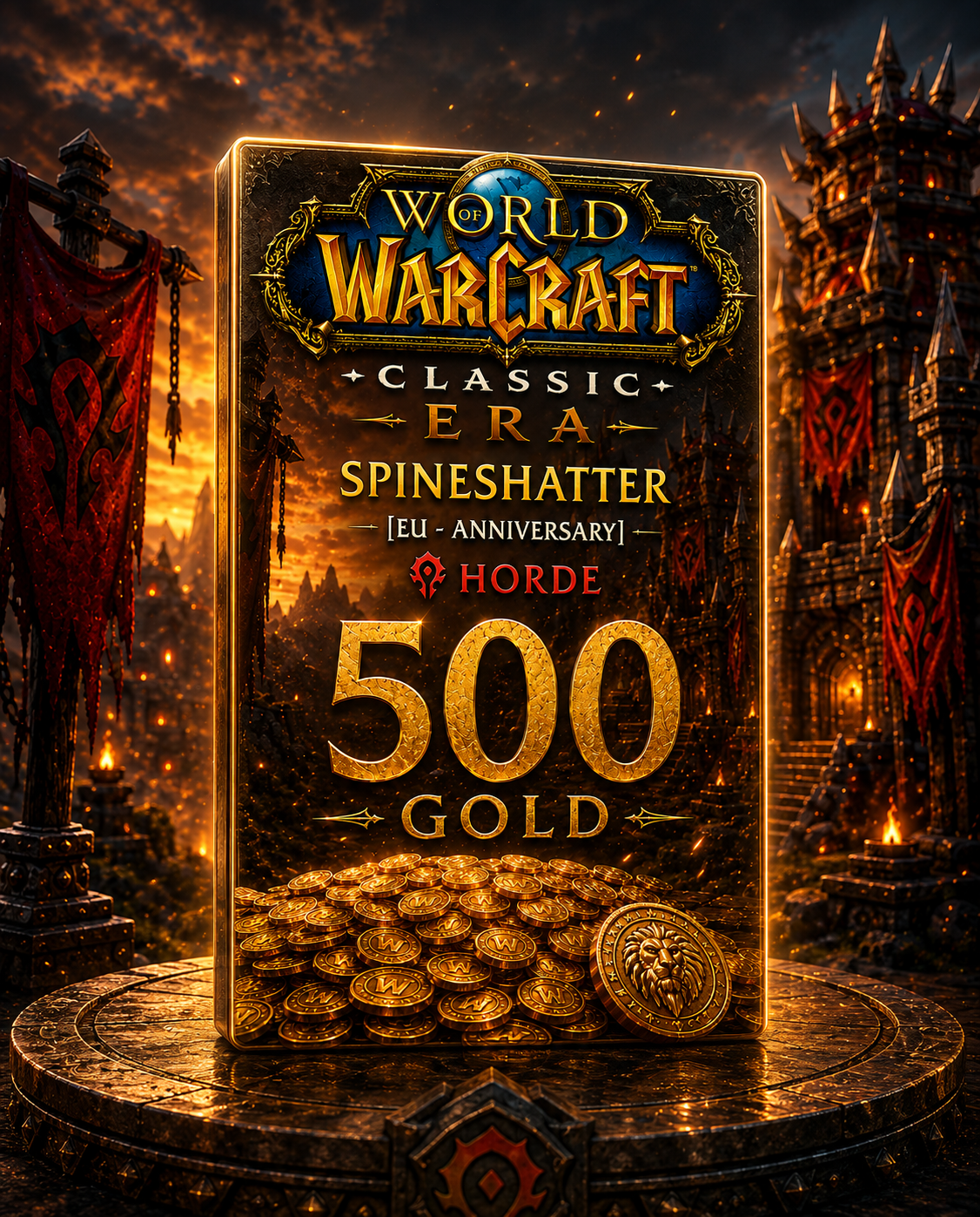 World of Warcraft Classic Era | Spineshatter [EU - Anniversary] - Horde 500 Gold - EU