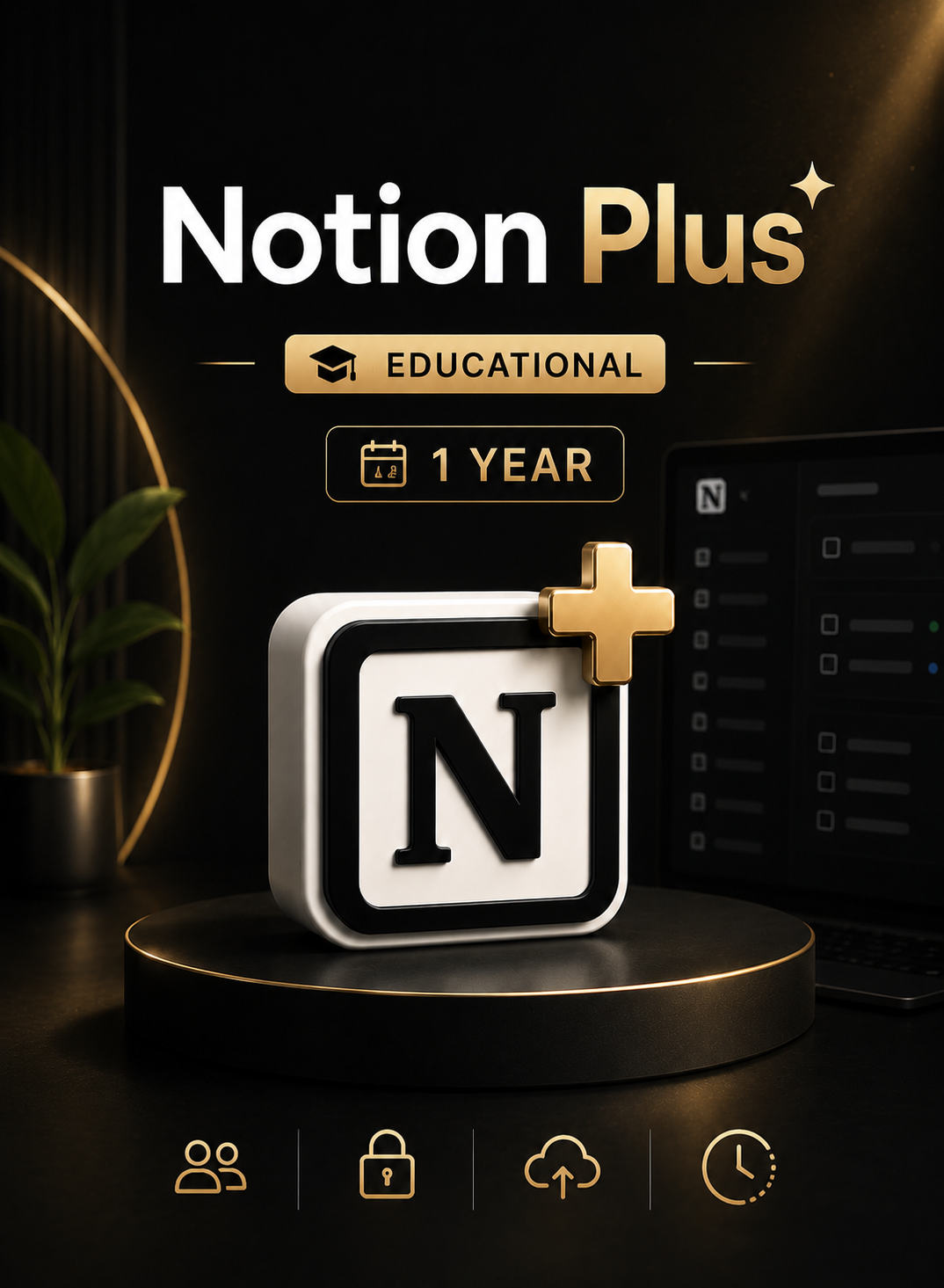 Notion Plus | Educational 1 Year - Notion Account - GLOBAL الصورة الرئيسية