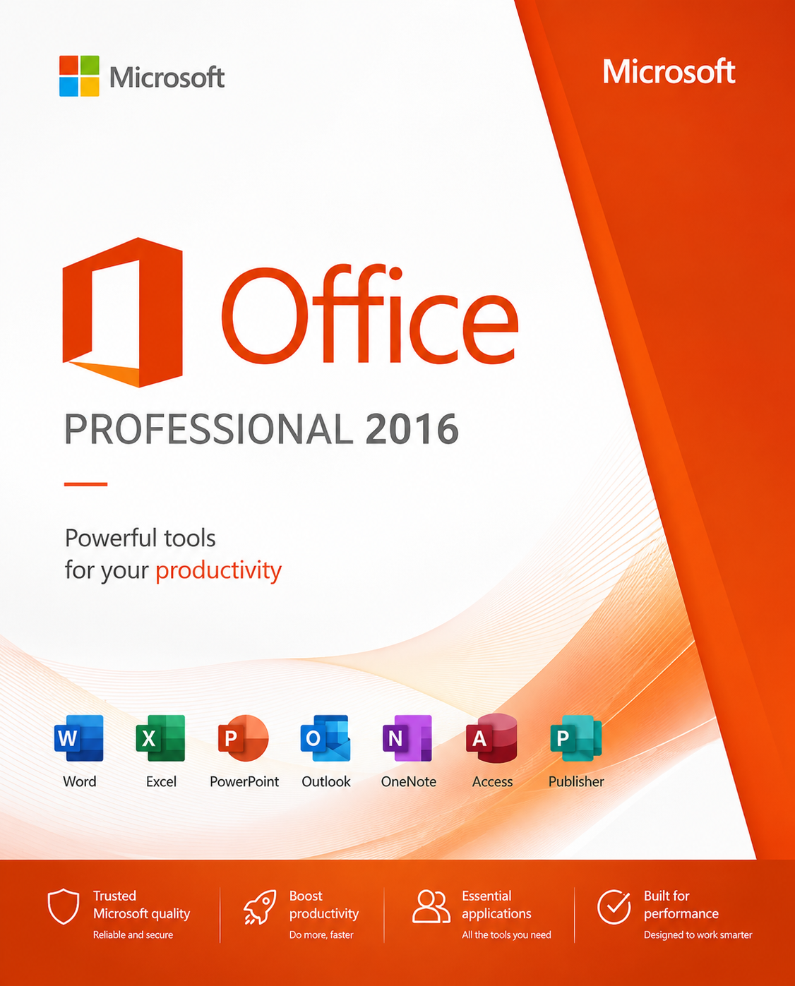 Microsoft Office Professional 2016 Plus - Microsoft Key - GLOBAL Main image