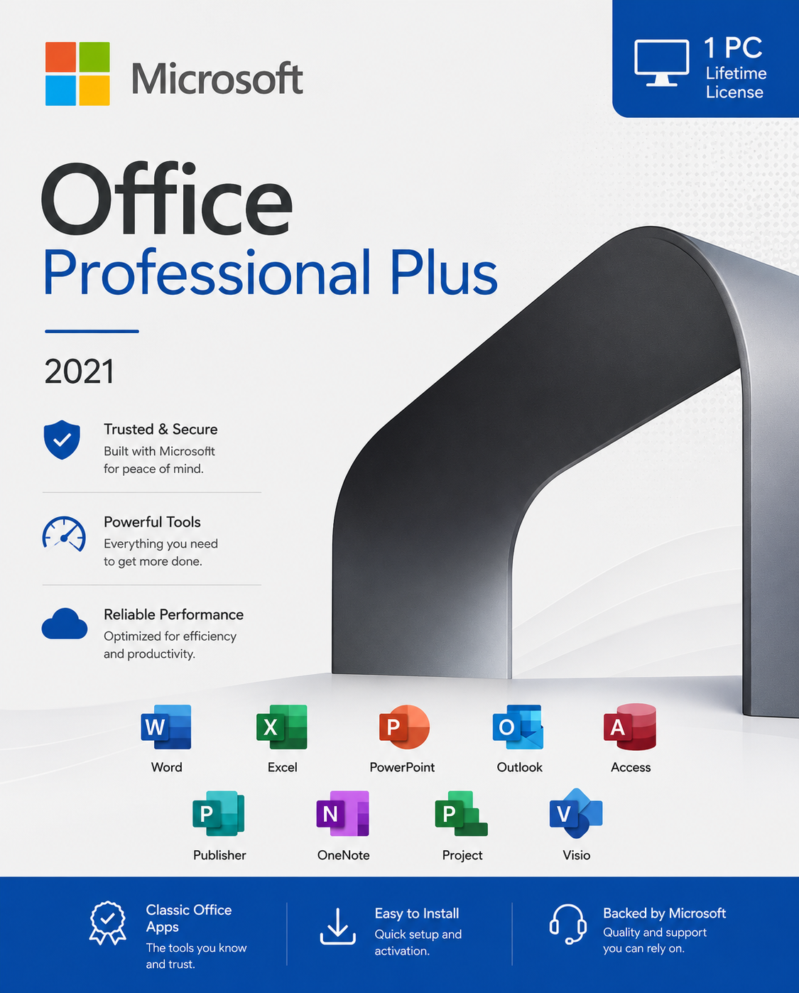 Microsoft Office Professional Plus 2021 (PC) - Microsoft Key - GLOBAL الصورة الرئيسية
