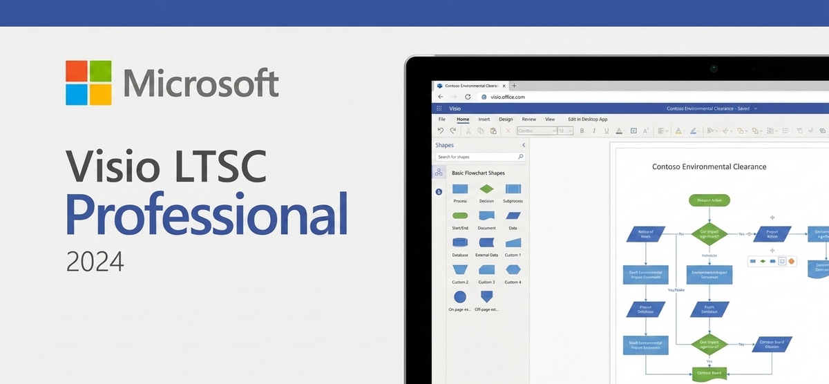 Microsoft Visio 2024 | LTSC Professional (PC) - Microsoft Key - GLOBAL