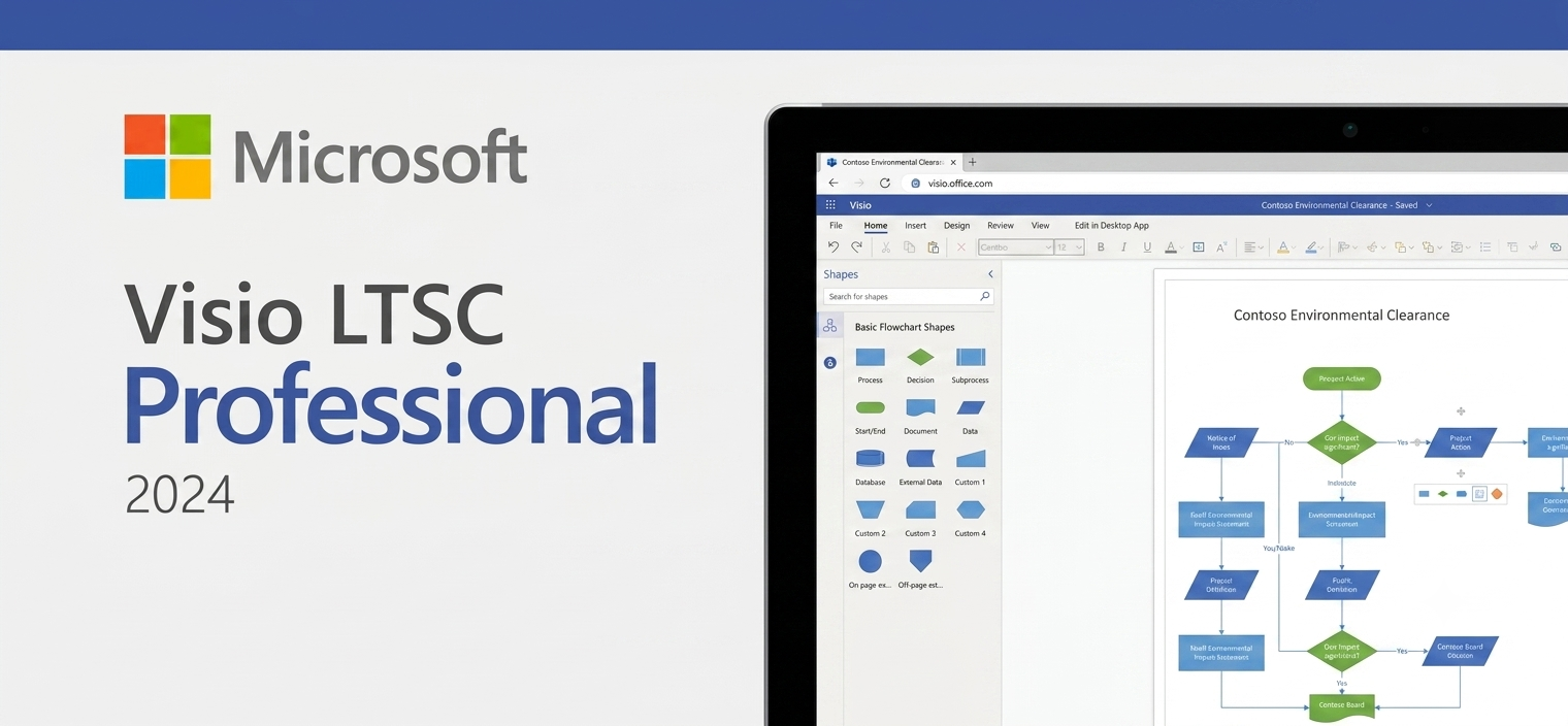 Microsoft Visio 2024 | LTSC Professional (PC) - Microsoft Key - GLOBAL