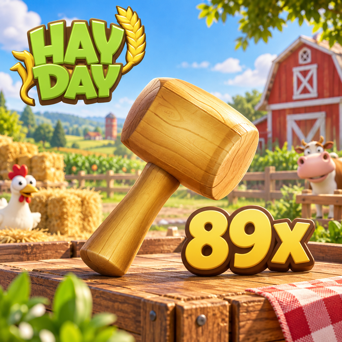 Hay Day 89x Mallet - In-Game Items - GLOBAL